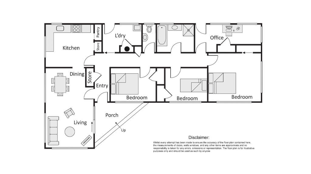 Real estate floor plan example